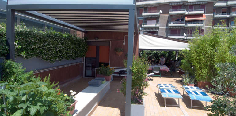 Pergola da terrazzo in ferro